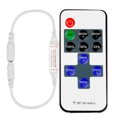 RF Remote Control LED Dimmer For Single Color LED Strip Lights RF Remote Control LED Dimmer For Single Color LED Strip Lights